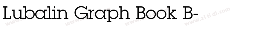 Lubalin Graph Book B字体转换